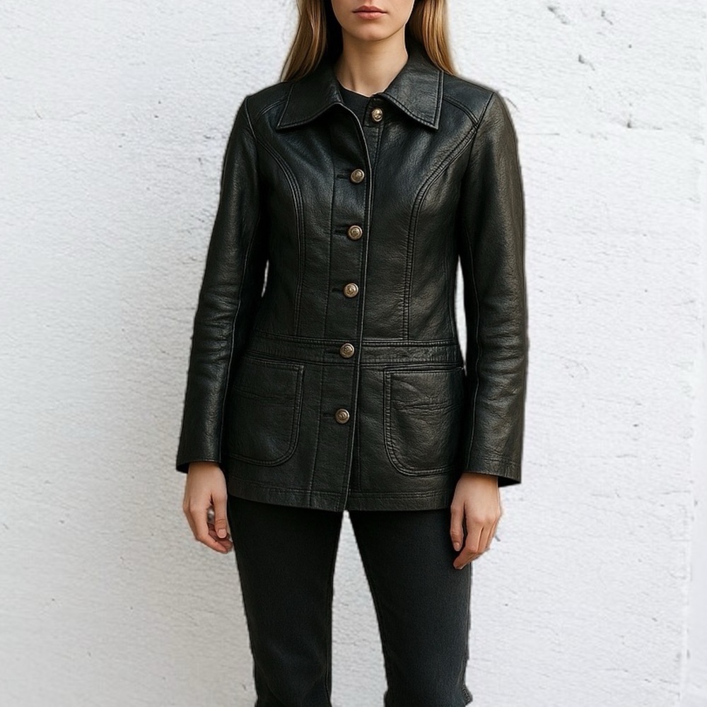Canadian Designer Nicole Benisti Vintage Inspired Vegan Leather Jacket